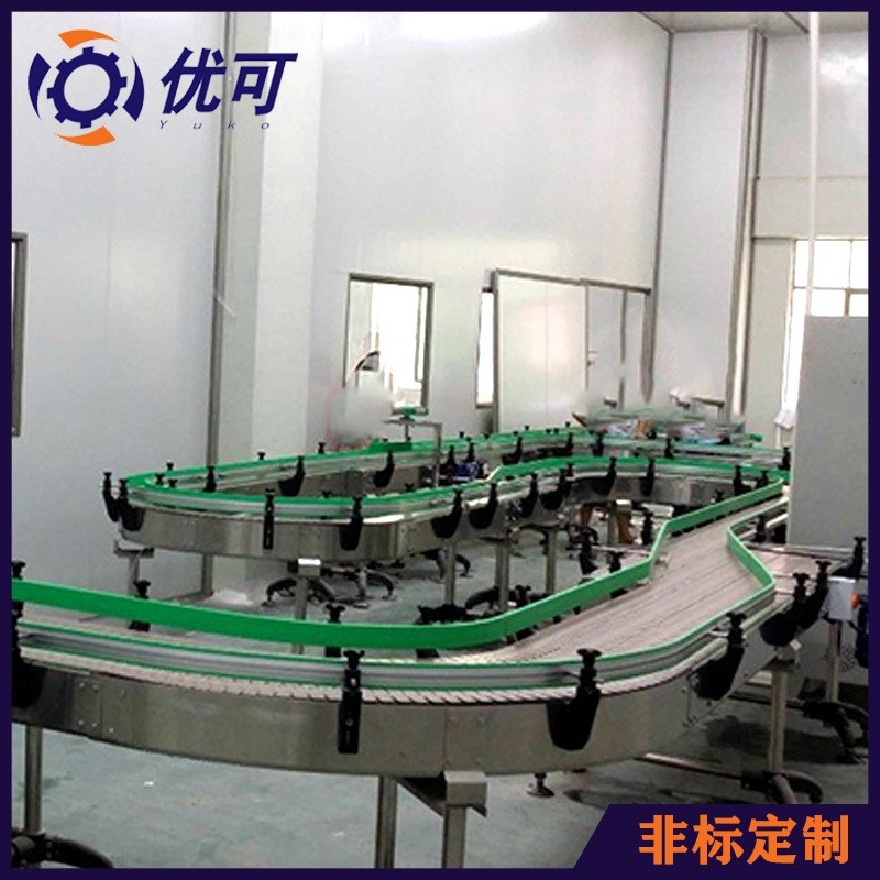 厂家非标定制化工制药制罐机械设备产品输送线 转弯链板输送机图5