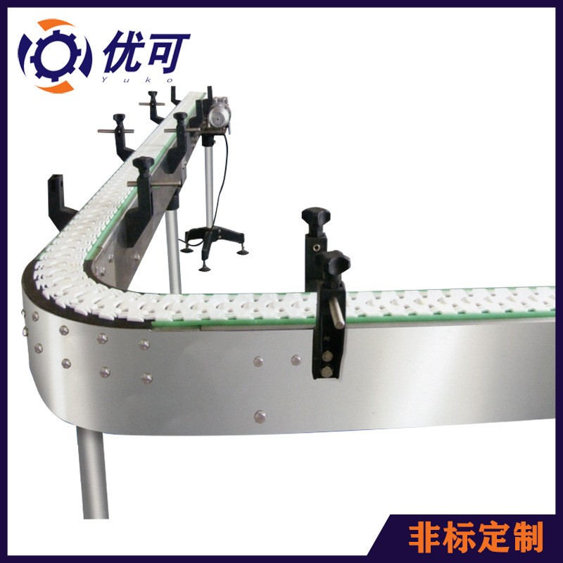 厂家非标定制牛奶软包装产品输送线 输送设备顶板链式输送机图5