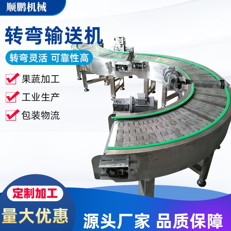 输送机厂家 自动化流水线转弯线输送设备 90度至180度转弯输送机图5