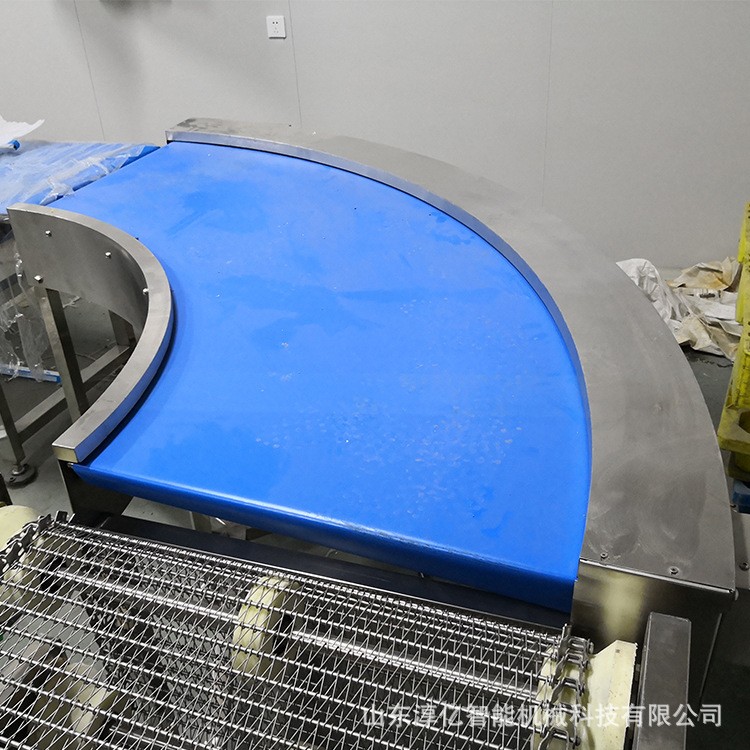 厂家提供食品级刀口皮带输送线 工业转弯食品输送机传送带图4