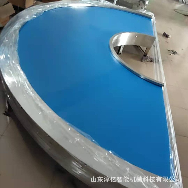 厂家提供食品级刀口皮带输送线 工业转弯食品输送机传送带图3