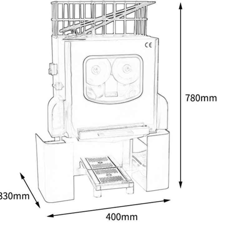 工厂直销 半自动商用榨汁机 不锈钢面罩鲜榨橙汁机图2