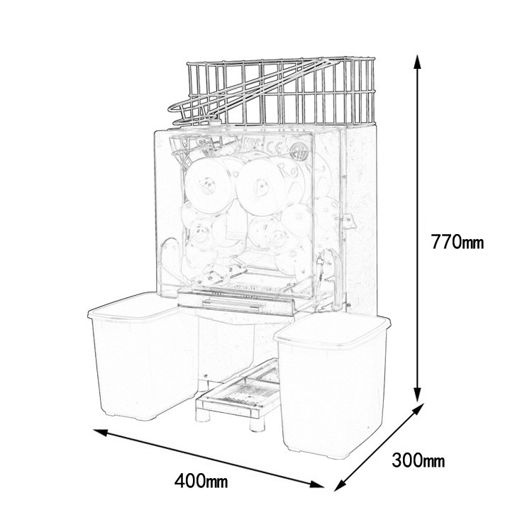 NS2000E-2 工厂直供自动商用榨汁机 免剥皮电动榨橙汁机图4