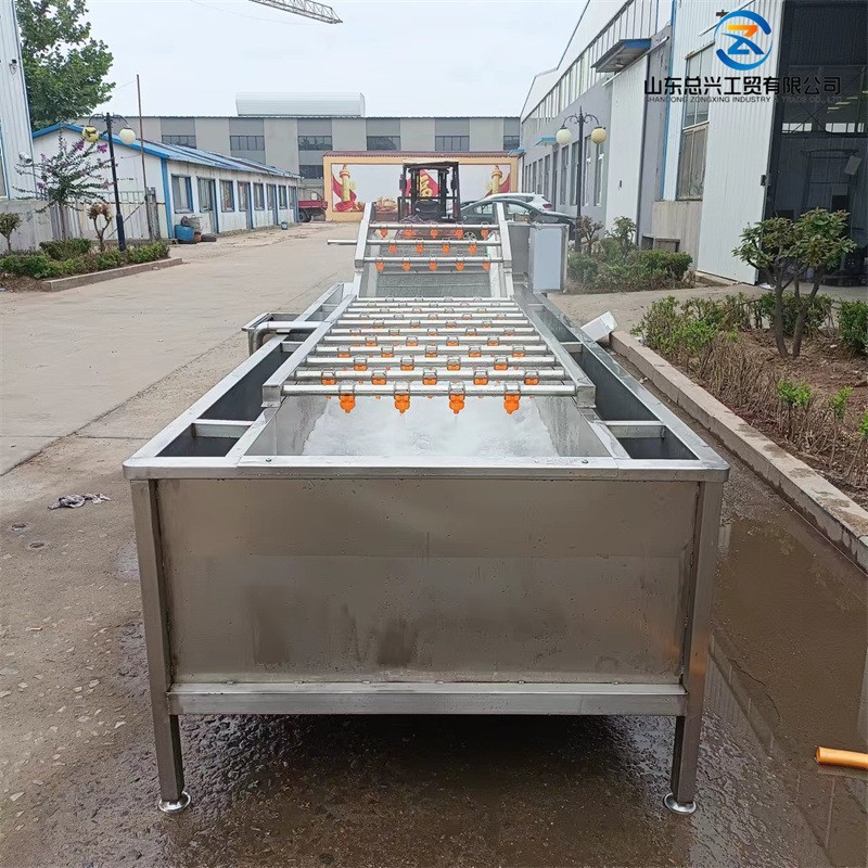 总兴裙带菜不锈钢清洗机 果蔬气泡清洗设备 海带扣高压喷淋清洗机图2