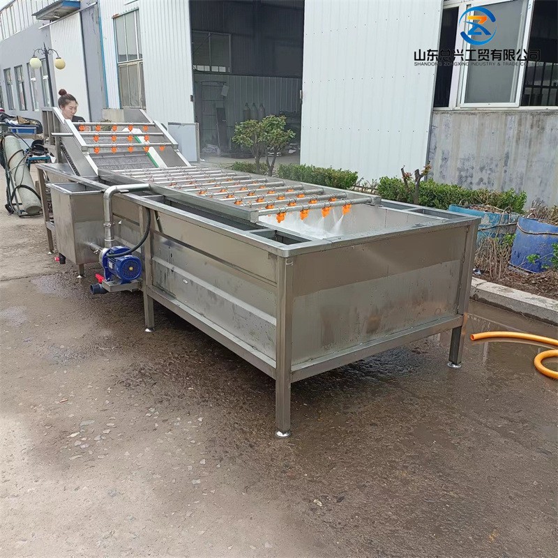 总兴裙带菜不锈钢清洗机 果蔬气泡清洗设备 海带扣高压喷淋清洗机图3