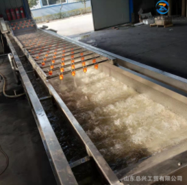 气泡式果蔬清洗机 生菜不锈钢喷淋式清洗机 净菜加工清洗设备厂家图4