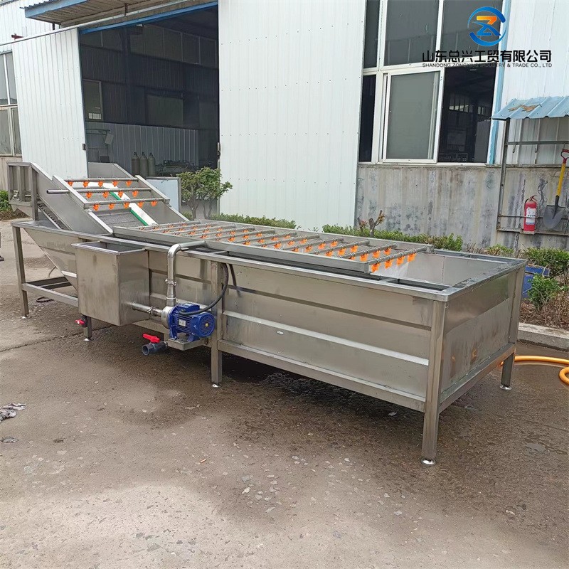 水果全自动气泡果蔬冲浪机 鸡爪整鸡清洗设备不锈钢涡流清洗机图3