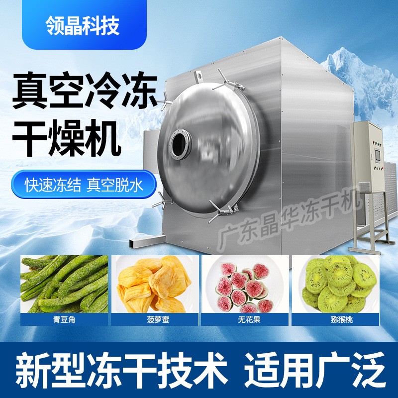 领创晶华冻干机加工大型真空冷冻干燥机设备中药水果蔬菜宠物商用