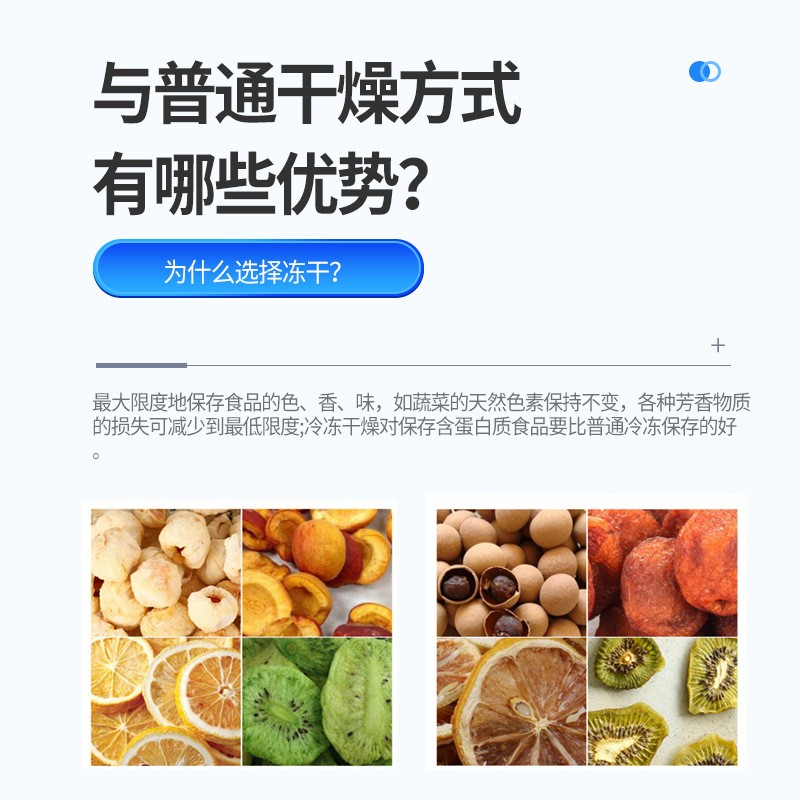 领创晶华冻干机加工大型真空冷冻干燥机设备中药水果蔬菜宠物商用图5