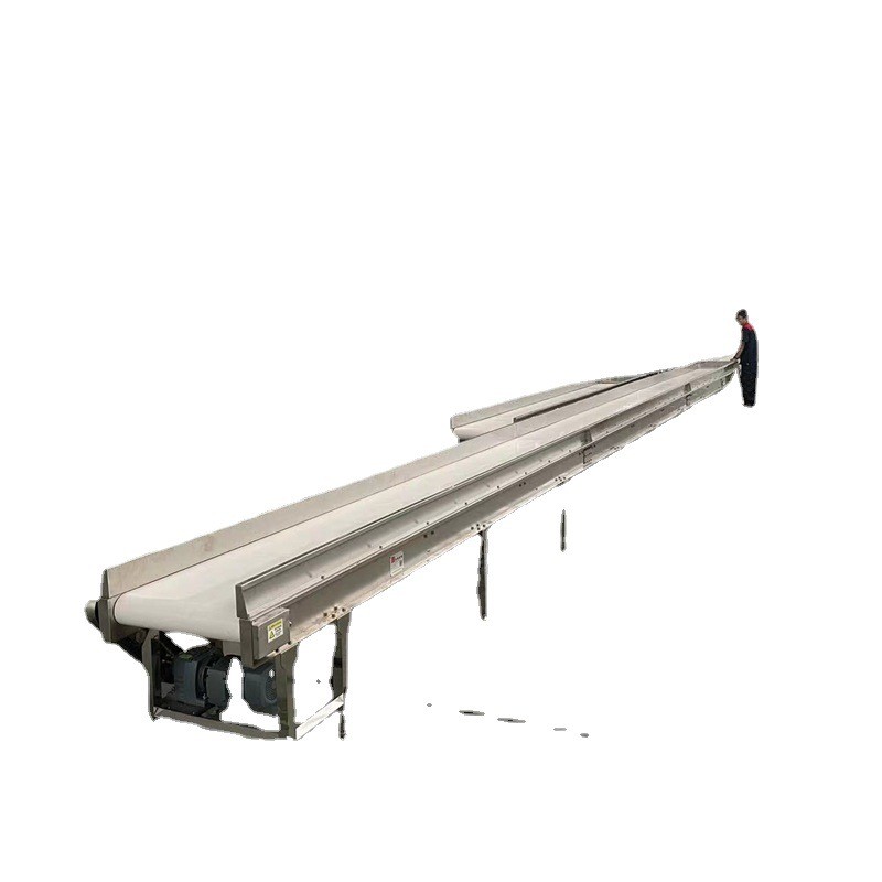 德力爬坡输送机茶叶粉末上料注塑传送带裙边生物颗粒破碎机图5