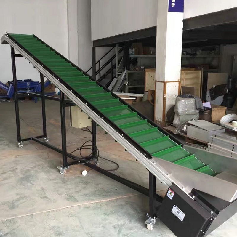 移动式小型挡板提升机 定制裙边挡板爬坡皮带输送机 提升机设备图2