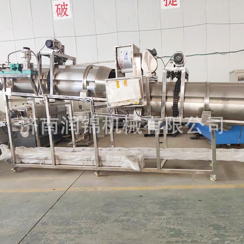 全自动膨化食品连续油炸线 锅巴油炸食品生产线设备膨化流水线图3