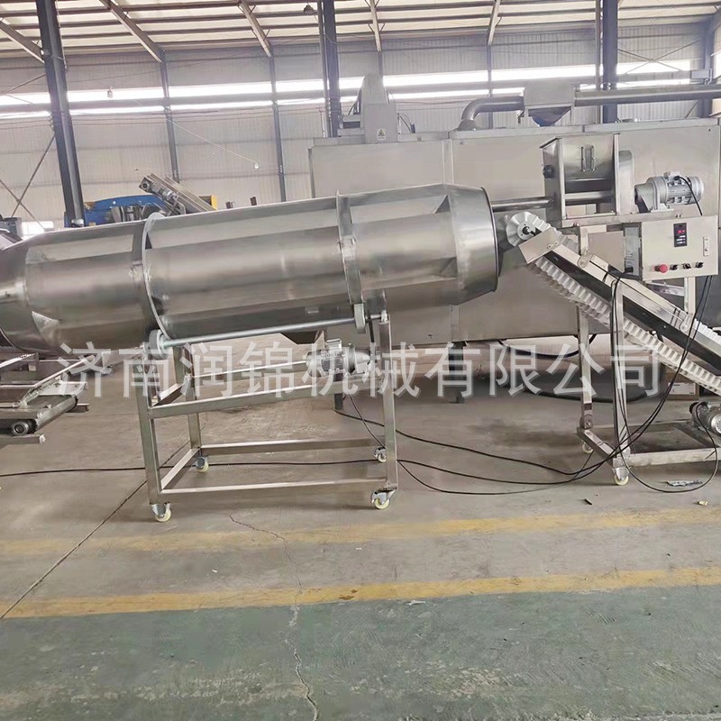 全自动膨化食品连续油炸线 锅巴油炸食品生产线设备膨化流水线图2