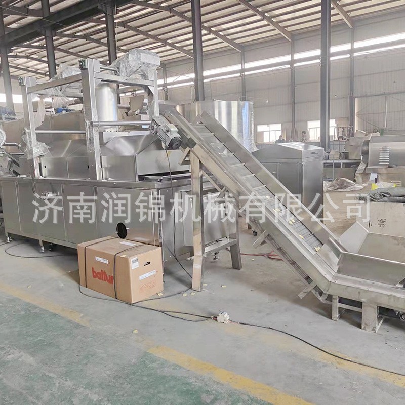 厂家虾片豌豆脆呀土豆食品生产设备 膨化挤压油炸食品零食生产线图2