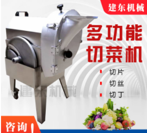 加工切菜机 土豆切丝切片机叶菜切葱切段机果蔬切割机双头切菜机图2