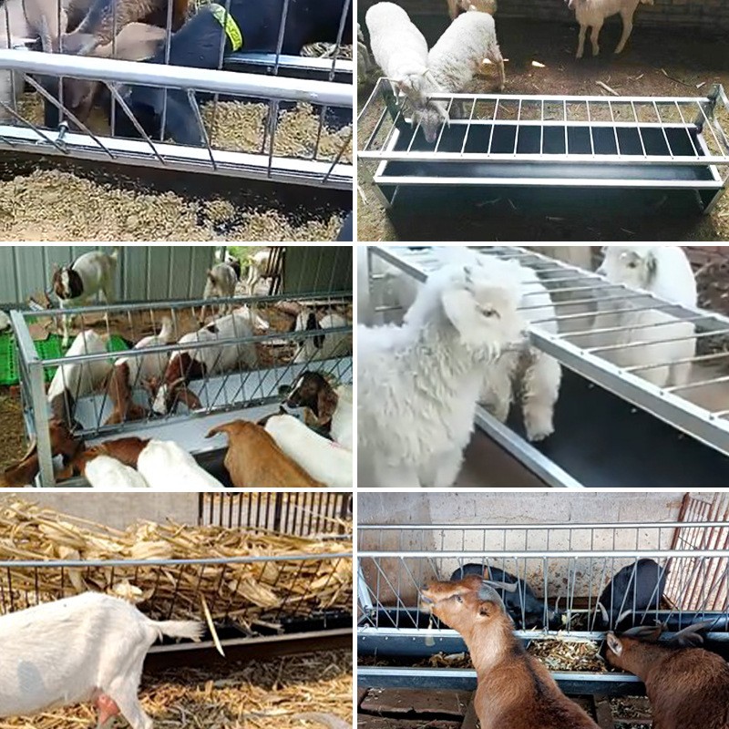 羊用双面食槽草料饲料两用型传送带/镀锌板材质双面羊槽加厚材质图4