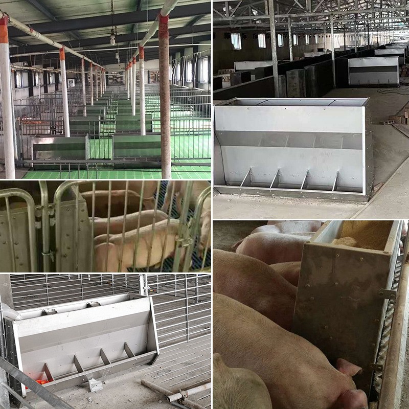 厂家直销不锈钢单双面食槽保育育肥猪自动拨料分栏喂食料槽可安装图3