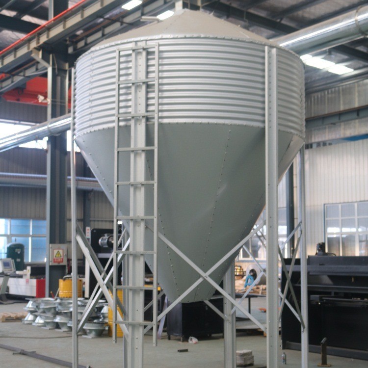 猪场储存饲料镀铝镁锌养殖料塔全自动饲喂送料塞盘绞龙料线可安装图3