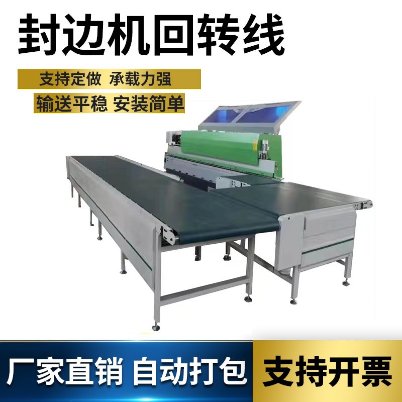 封边机回转线循环台输送带木板衣柜家具回转台砂边机流水线输送机图2