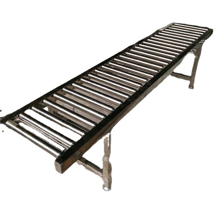 无动力滚筒输送机滚轮传送带动力滚筒不锈钢送料架镀锌托辊地滚线图6