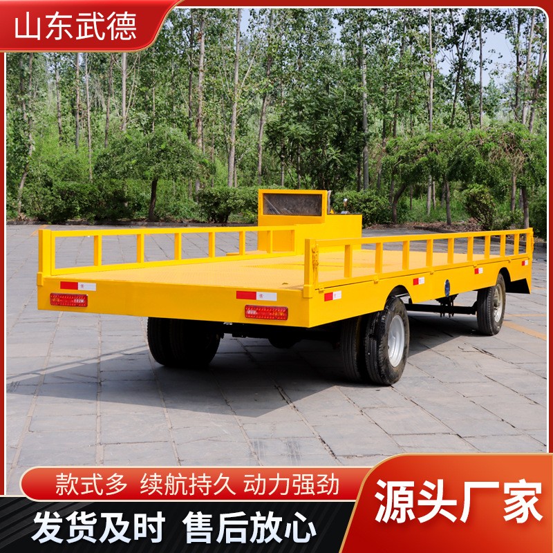 定制农用载货平板运输车仓库货物周转牵引平板车电动四轮平板车图2