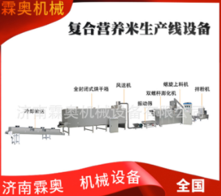 霖奥 RN70膨化大米生产线 可添加膳食纤维的复合营养米加工设备