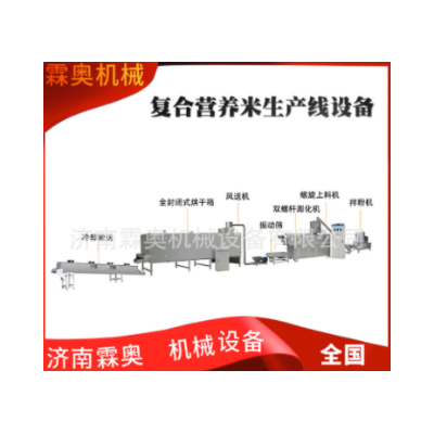 霖奥 RN70膨化大米生产线 可添加膳食纤维的复合营养米加工设备