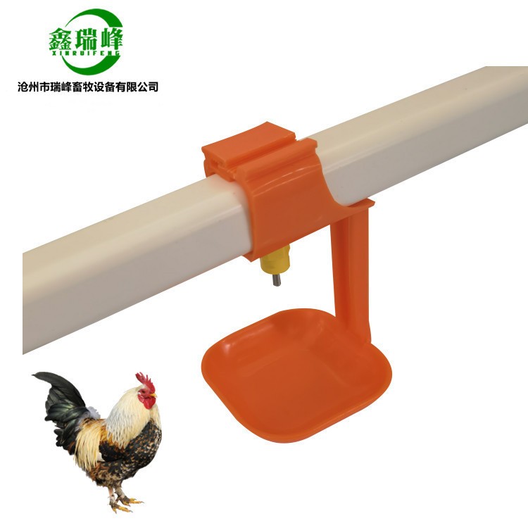 厂家推荐方管饮水器 鸡鸭用钢柱鲁冰椎体自动饮水器 鸡用方管水线图4