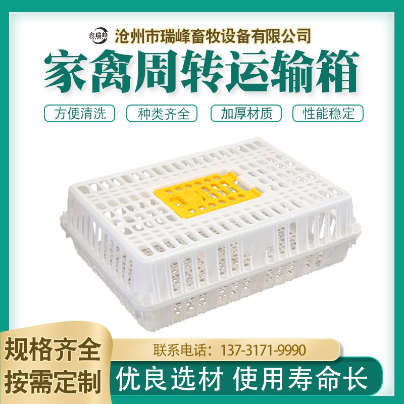 厂家鸡用周转箱元宝箱 方形加厚周转箱鸡笼 鸡鸭兔周转箱笼子清仓图3