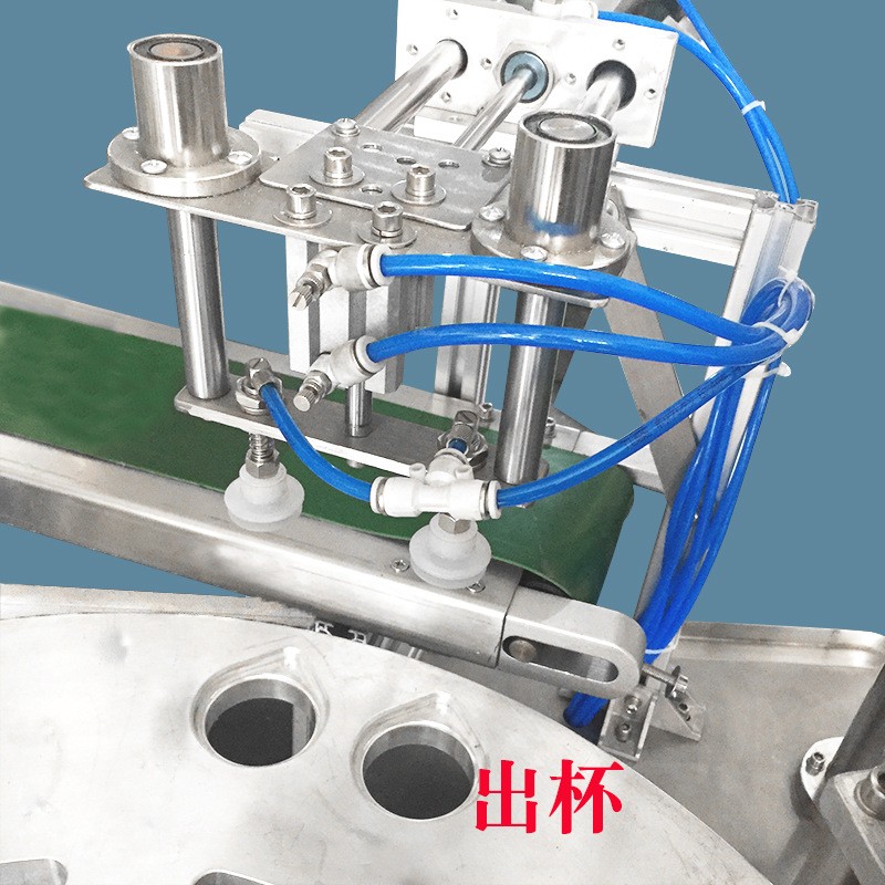厂家直供圆盘一出二不锈钢酸奶液体膏体全自动灌装封口机加工定制图3