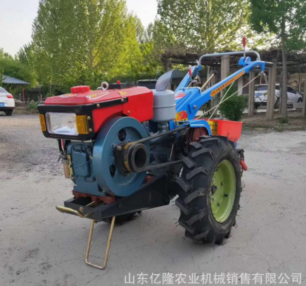 电启动手扶旋耕机价格 微型手扶耕地机 大轮水稻田手扶打地机图4