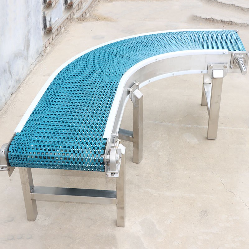 塑料链板转弯机流水线食品级环形柔性链板输送机饮料啤酒传送机图2