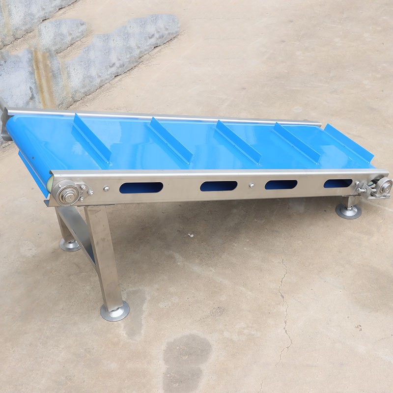 爬坡输送机小型裙边挡板皮带提升机PVC食品大米玉米上料输送机图2