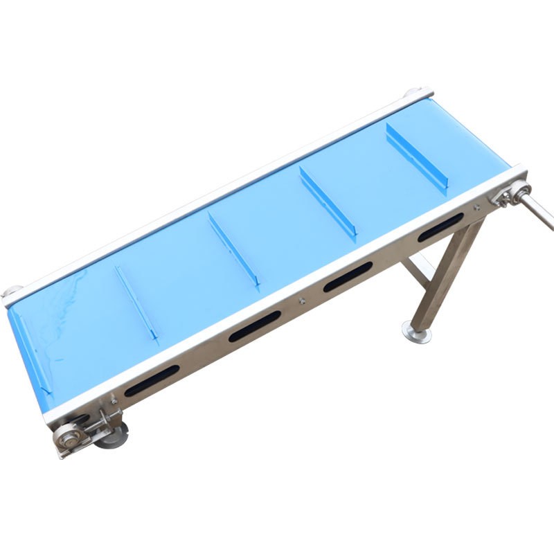 爬坡输送机小型裙边挡板皮带提升机PVC食品大米玉米上料输送机图5