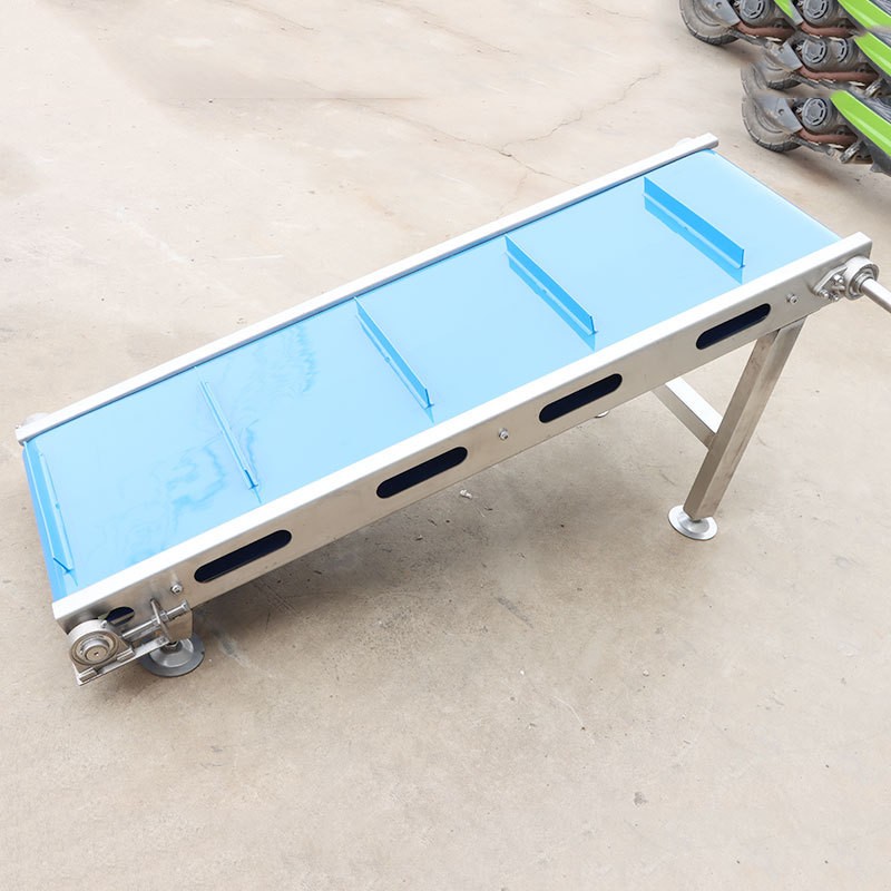 爬坡输送机小型裙边挡板皮带提升机PVC食品大米玉米上料输送机图3