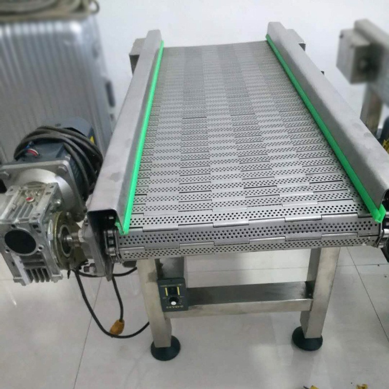 非标定制304不锈钢链板输送机食品加工流水线快递分拣传送带图2