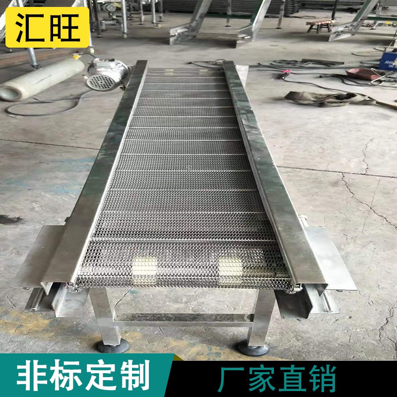 加工定制不锈钢网带输送机化肥袋装传动网链土豆片烘干多层输送带图2