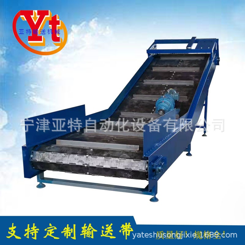 加工定制重型大型碳钢耐高温腐蚀家电链板提升输送机设备图4