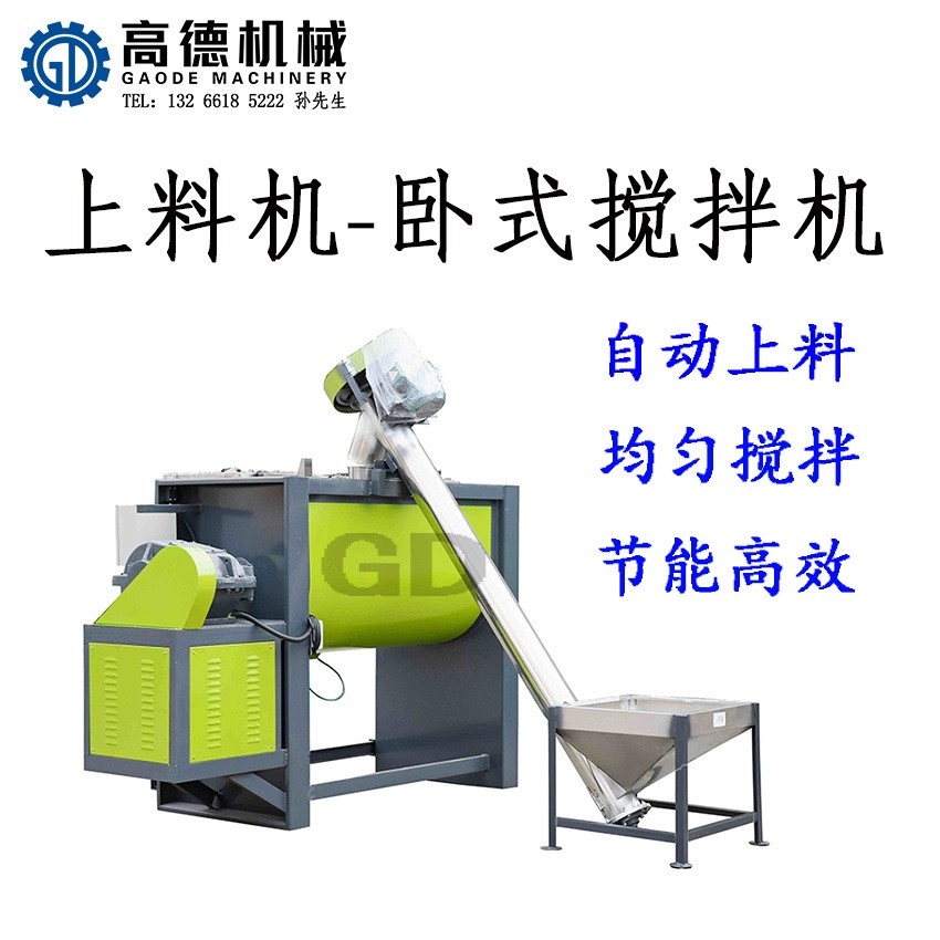 洗衣粉卧式搅拌机喷淋搅拌加湿混合 粉体线设备工厂直供304不锈钢图4