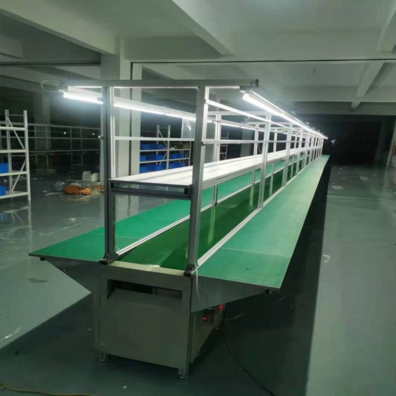 组装线羽绒服耳机小型加工生产线 玩具流水线吊灯架皮带线生产线图5