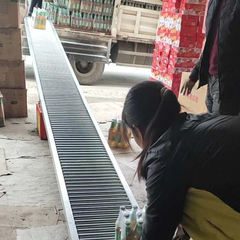 机械设备传送机生产流水线滚筒输送机 小型卸货神器滑梯输送机图4