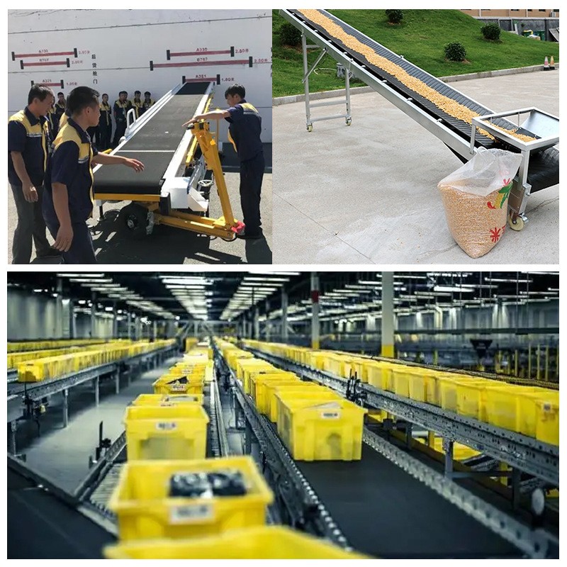 输送带传达带小型输送机爬坡卸货流水线皮带机折叠运输机图4