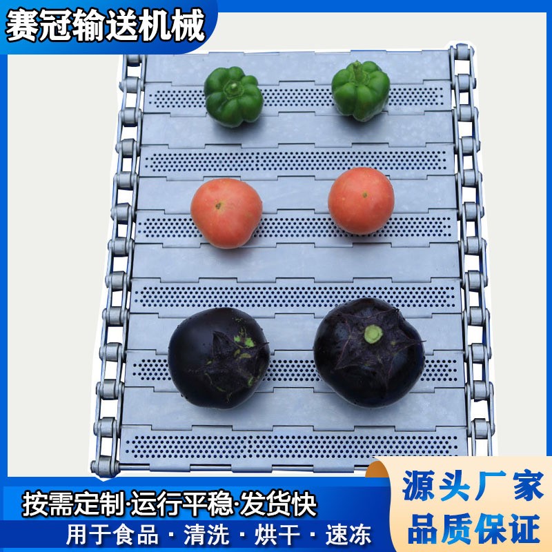 铝件传动链板 食品级饼干隧道炉烘干板链 304不锈钢冲孔传送链板图4