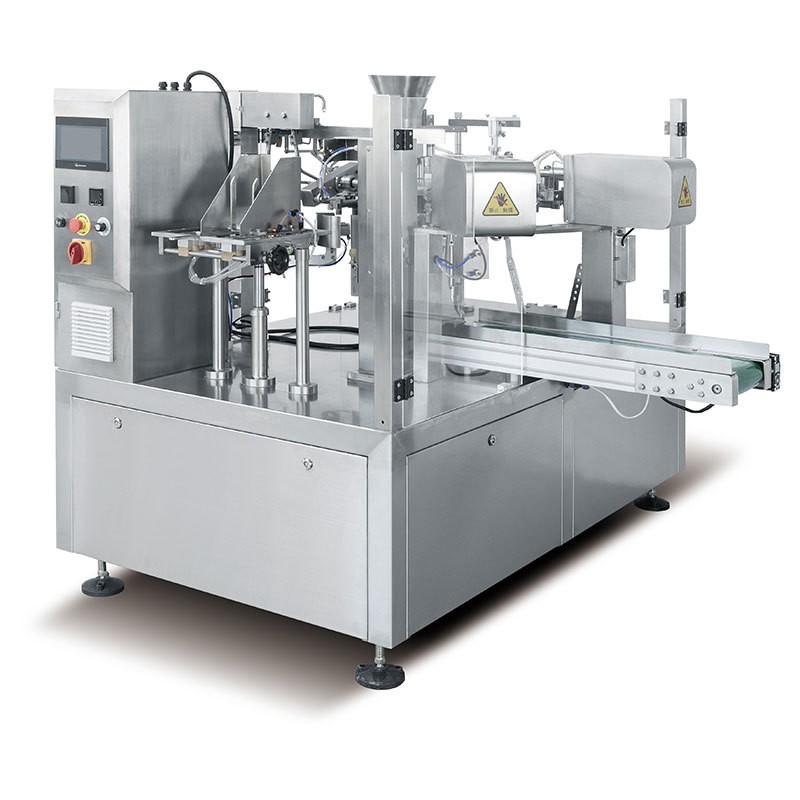 现货半自动双下料干湿分离外卖 快餐 料理包给袋式预制菜包装机图4