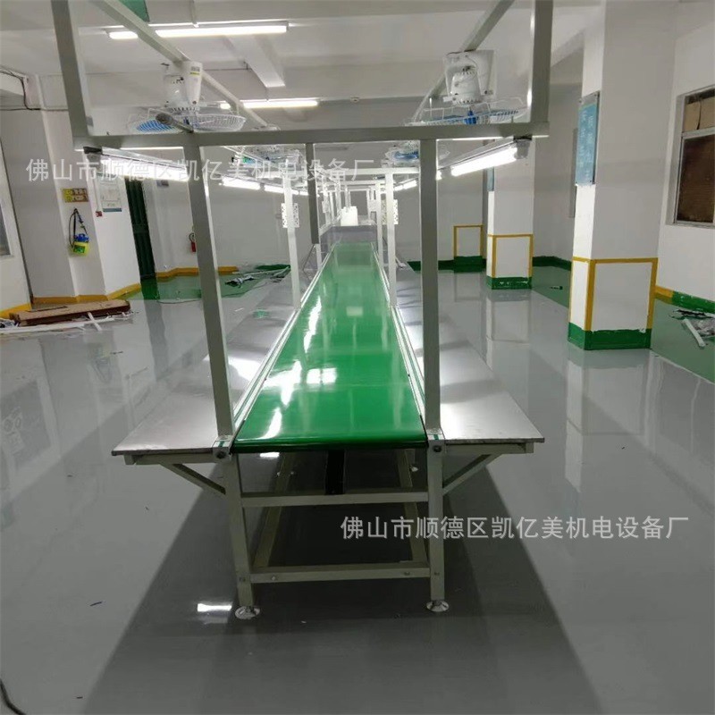 不锈钢食品流水线PU皮带输送机医疗级化妆品组装生产线快递传送机图2