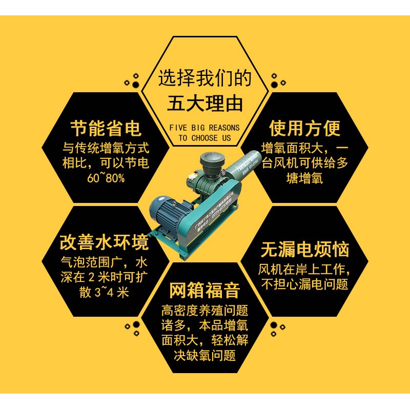 微孔增氧机水产养殖鱼塘鱼塘增氧机网箱底部曝气增氧机氧气泵图3