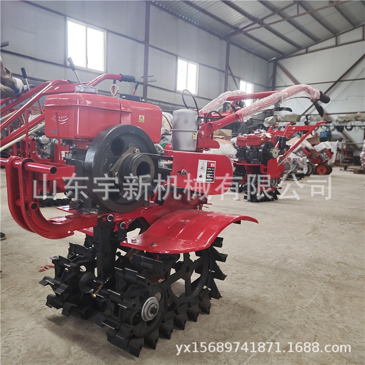 微耕机 多功能履带式单链轨农用旋耕机 犁地趟地开沟耕地起垄图3