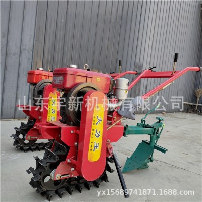 小型坡地履带犁田机 履带式手扶犁地机 链轨式微耕机