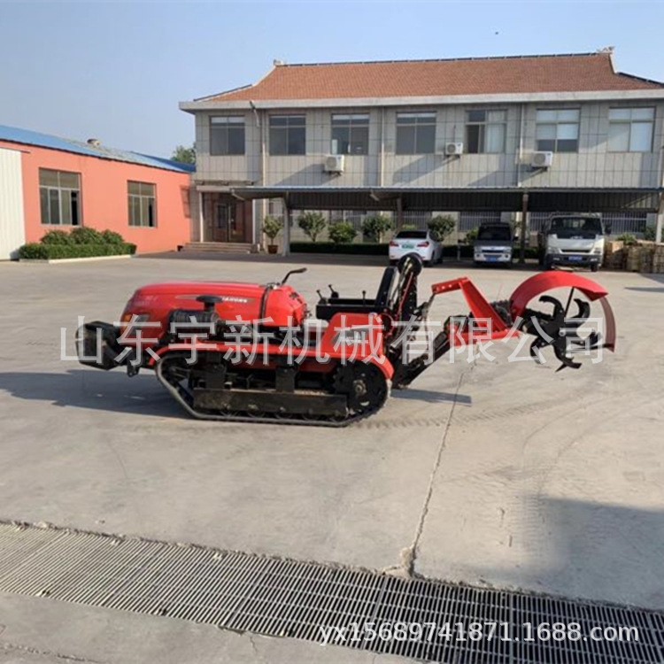 芹菜大棚旋耕起垄机 单缸农用小四轮拖拉机 偏座低矮果园管理机图2