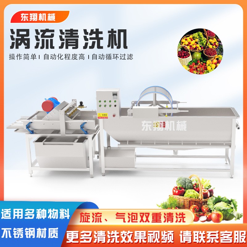 净菜除杂洗菜机 全自动果蔬菜清洗机 商用沥干涡流清洗机图2